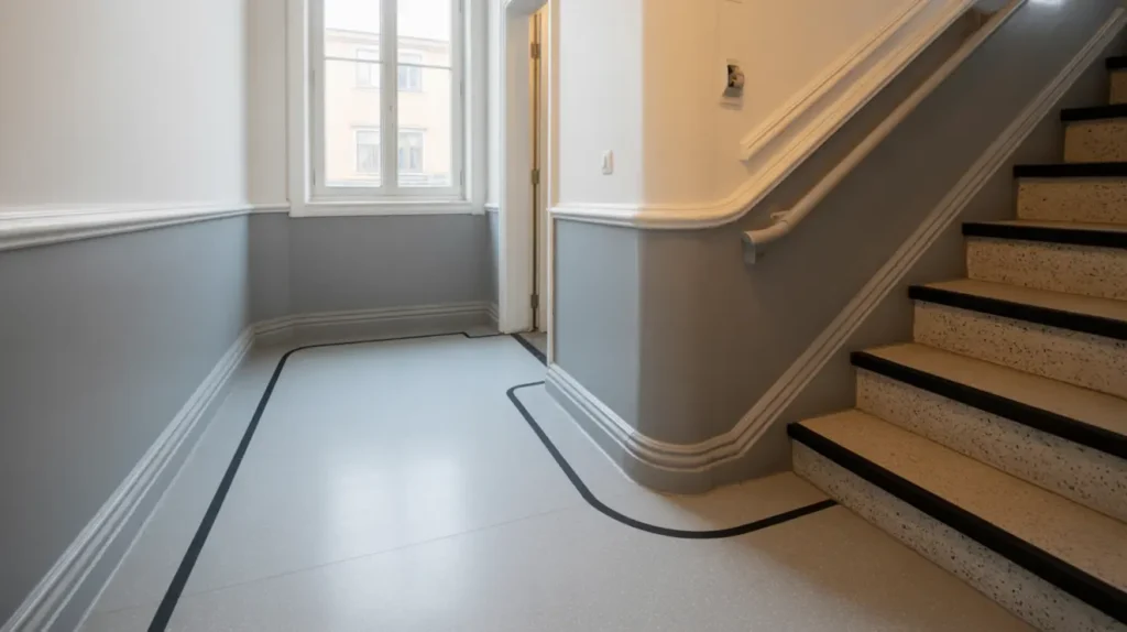 reng ringsv nliga material vid trapphusrenovering golv socklar och v ggar som minskar st dkostnaderna